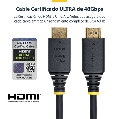 EAN 0065030920230 - StarTech.com HDMI21-CBL-8K60-1M cable HDMI HDMI tipo A (Estándar) Negro imagen 12