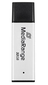 Memoria Usb Mediarange High Performance 32 Gb Plateado/Negro, Usb-A 3.2 Gen 1 Mr1900
