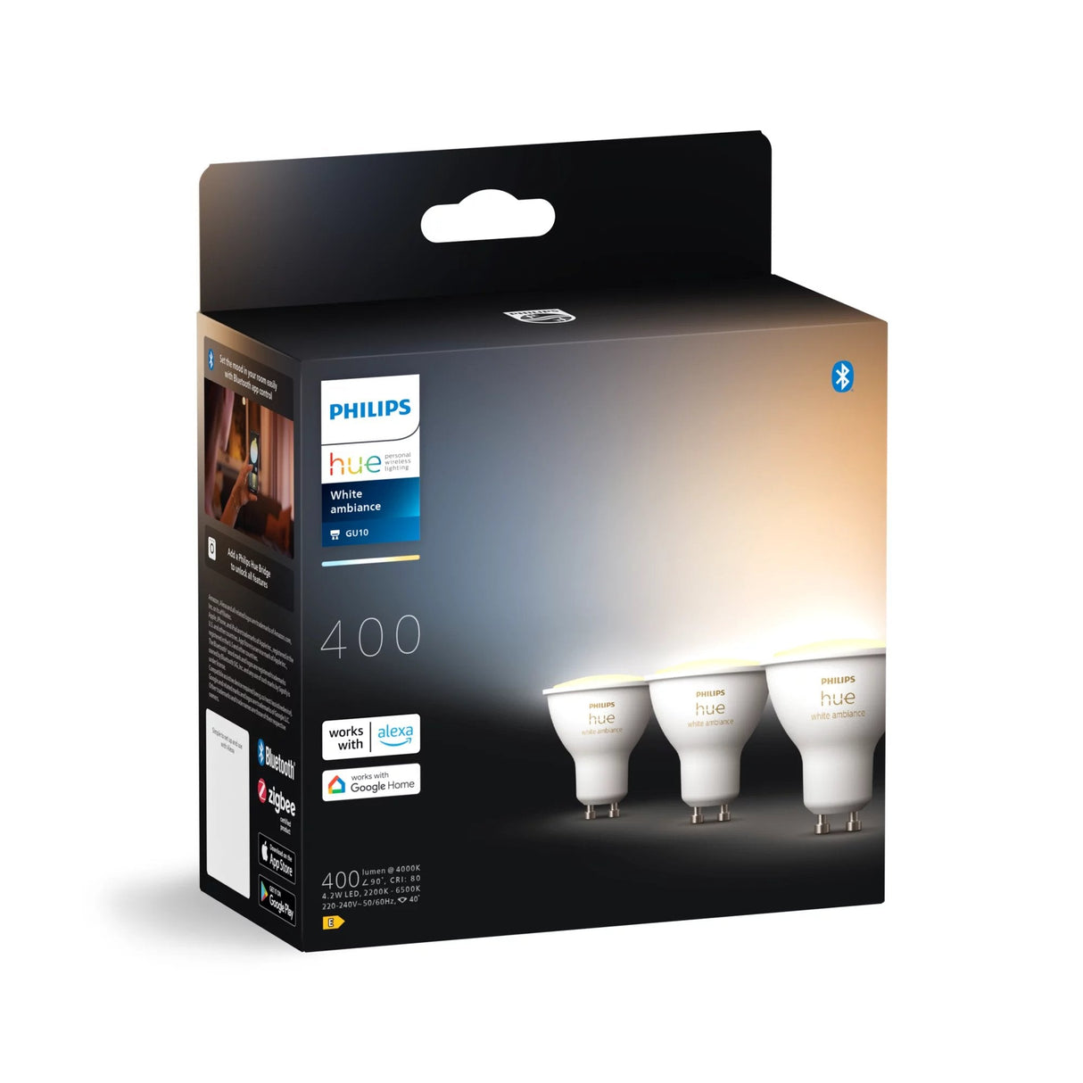 EAN 8720169230095 - Philips Hue White ambiance 8720169230095 iluminación inteligente Bombilla inteligente Bluetooth/Zigbee 4, imagen 2
