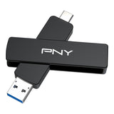 Stick Usb Flash 2 Tb - Pny Otg Duo Link V3 - Type-A Type-C