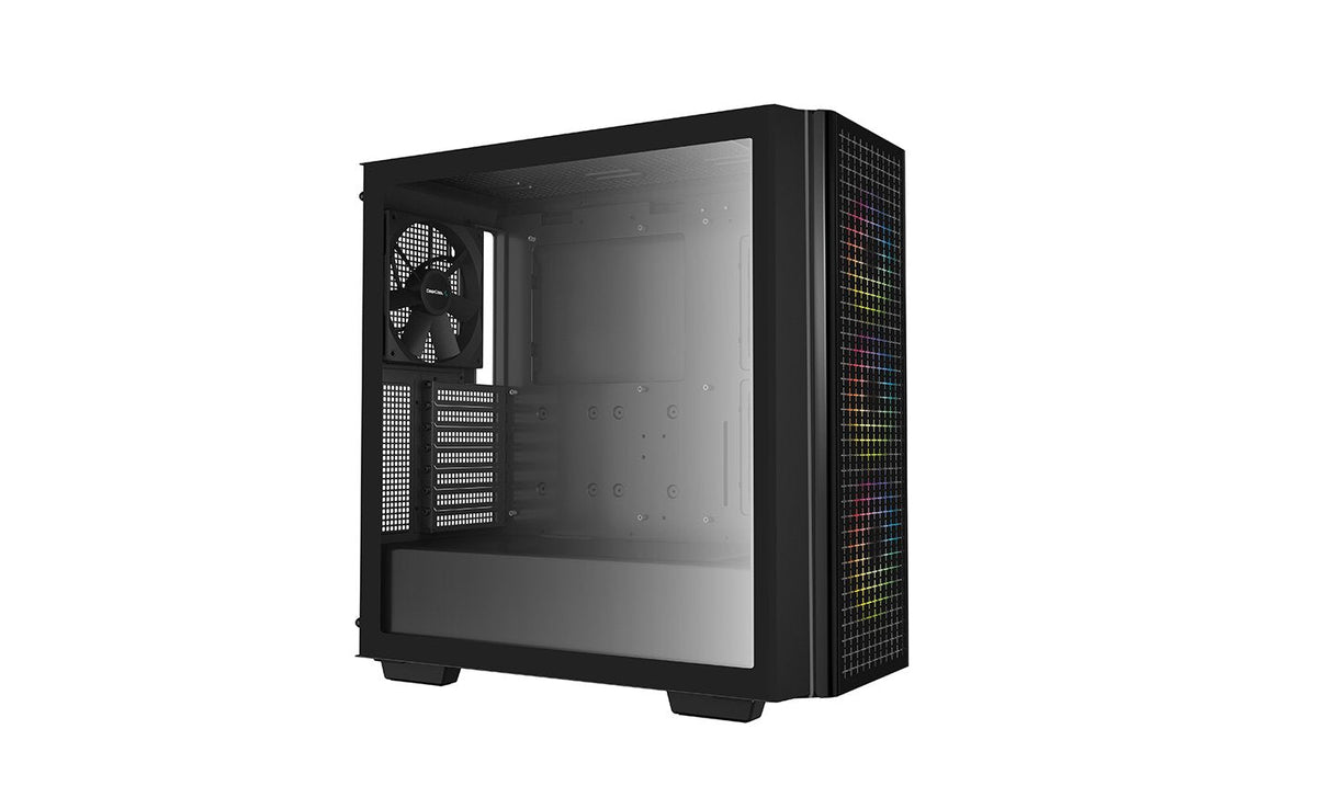 Caja Pc Deepcool E-Atx Cg540 Rgb 4f Black Tempered Glass Bahias 2x3.5, 2x2.5/Audio In/Out/2xusb3.0