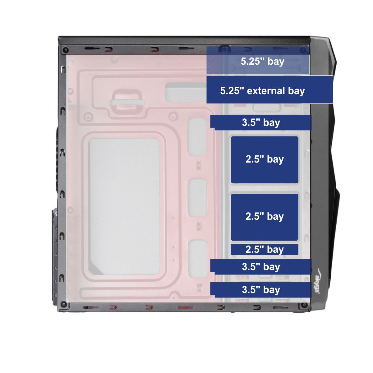 Akyga Caja Pc Micro Atx  2.Usb2.0 Ak995bk Sin Fuente