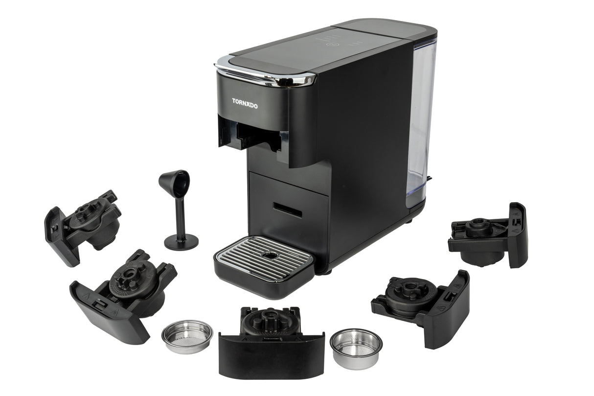 Tornado Máquina De Cápsulas Tcm-7042-Gs / 5-In-1 Capsule Coffee Maker Negro
