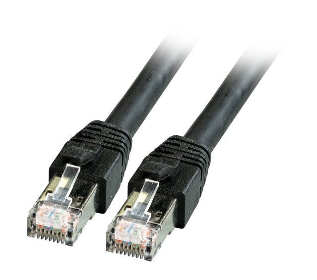 Cable Efb Rj45 De Red S Ftp Cat8.1 Lszh Schwarz 1,0m Aussendurchmesser 8mm Uebertragungsstandards 25gbit 40gbit