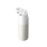 Larq Purevis 2 Uso Diario, Fitness, Senderismo, Deportes 1000 Ml Acero Inoxidable Beige, Blanco