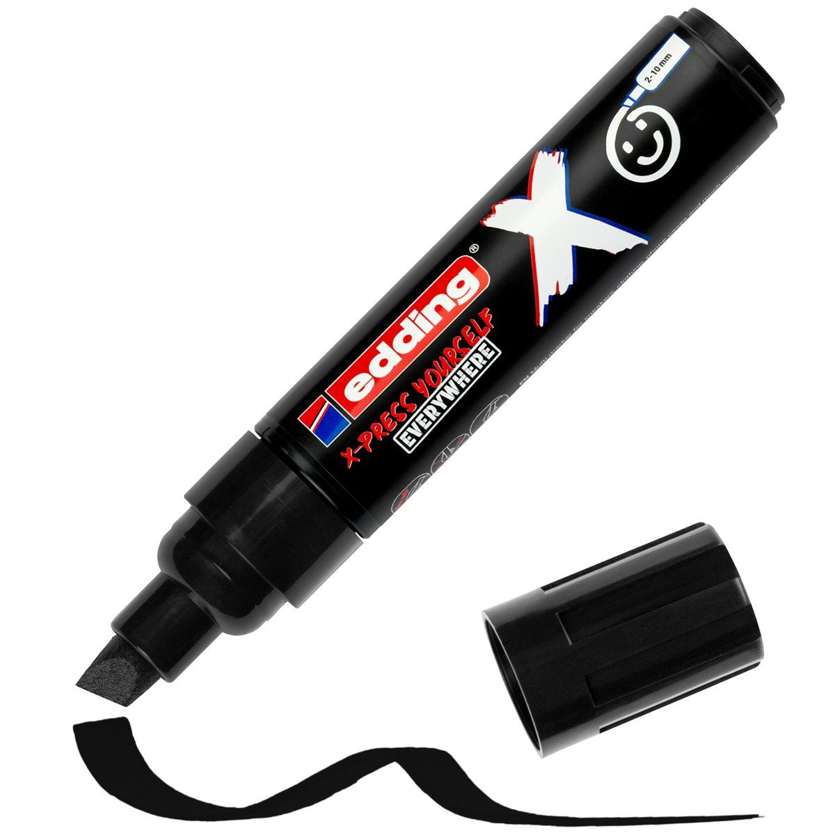 Edding X 6900 Pack De 2 Rotuladores Multisuperficie Permanentes De Tinta Opaca - Punta Biselada Con Trazo 2-10mm -
