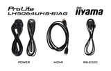 Iiyama Lh5064uhs-B1ag Pantalla Plana Para Señalización Digital 127 Cm (50") Wifi 500 Cd / M² 4k Ultra Hd Negro Android