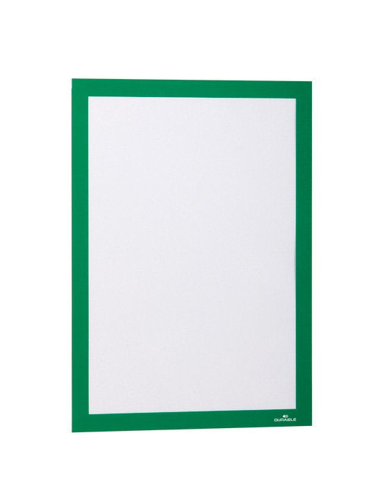 Marco Magnético Durable Duraframe A4 Grande, Pack De 10 Unidades, Verde