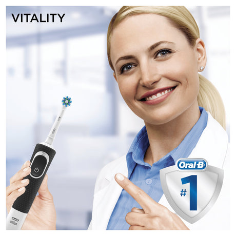 EAN 4210201200758 - Oral-B Vitality 100 CrossAction Adulto Cepillo dental oscilante Negro, Blanco imagen 4
