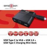 Club3d Usb Tipo-C A Vga + Usb 3.0 + Usb Tipe-C Cargar Mini Dock