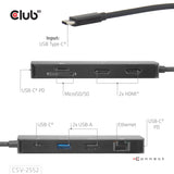 EAN 8719214473556 - CLUB3D CSV-2552 hub de interfaz USB Tipo C 5000 Mbit/s Negro imagen 7