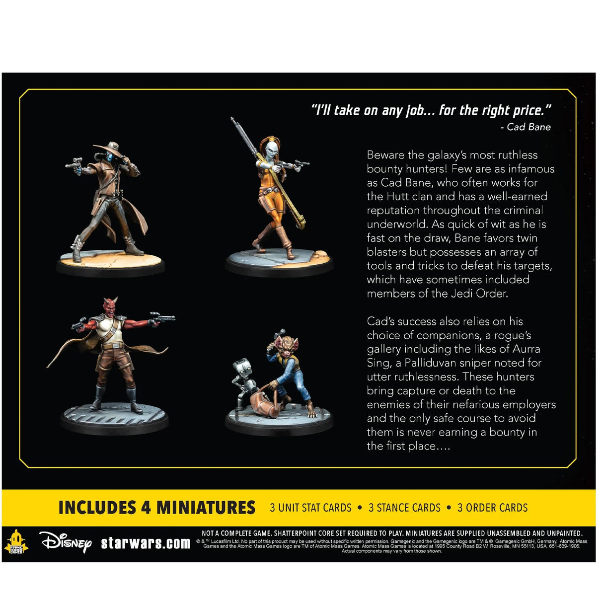 EAN 0841333122577 - Asmodee Star Wars: Shatterpoint - Fistful of Credits: Cad Bane Squad Pack Figura imagen 2