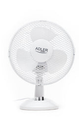 Adler Ad 7302 Desk Fan, Diameter 23cm, 2 Speed Settings, Up-Down Adjustment, Stable Base, Power 35w