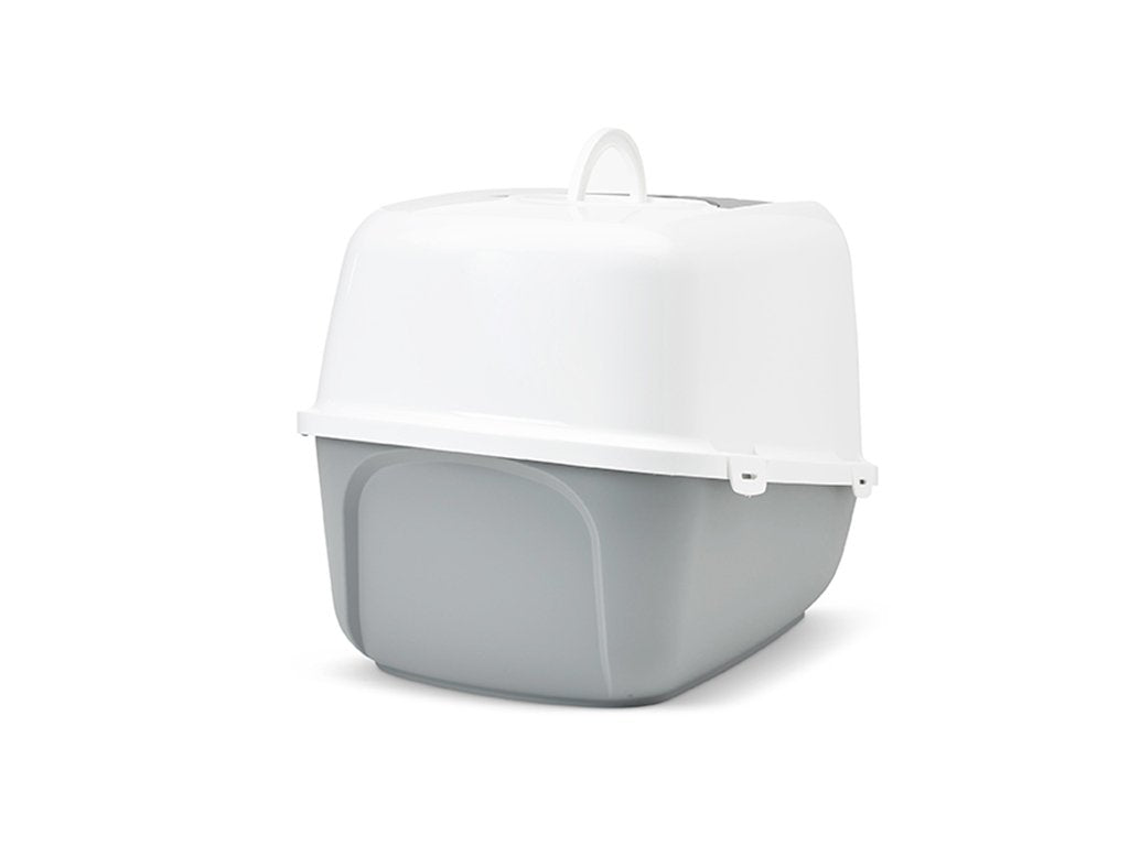 Savic Nestor Jumbo Blanco-Gris Arenero Cubierto Para Gatos 66,5x48,5x46,5 Cm  1 Ud.