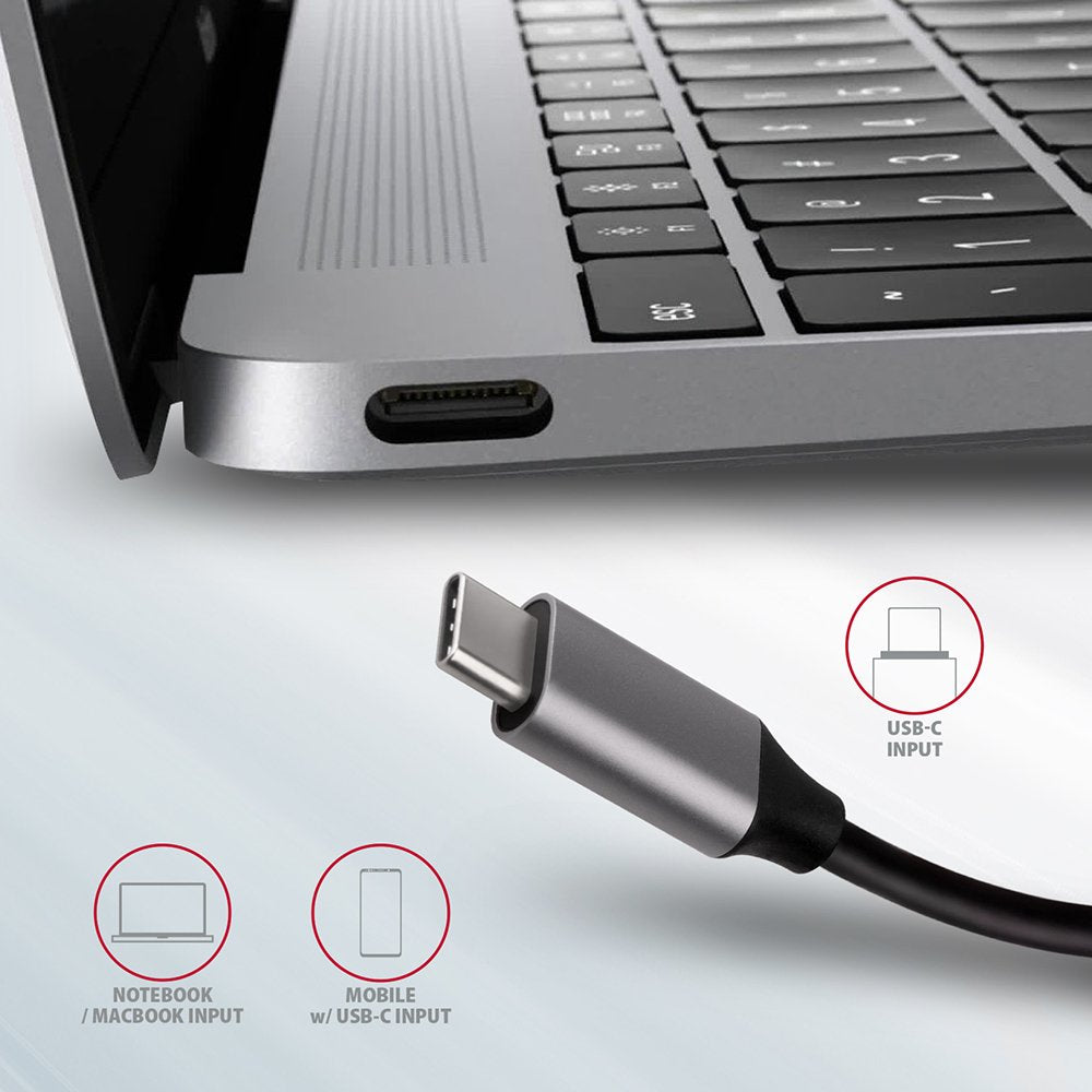 Axagon Concentrador Multipuerto Hmc-6m2, Usb 3.0, M.2-Sata, Hdmi, Gbit-Lan, 2x Usb-A, 1x Usb-