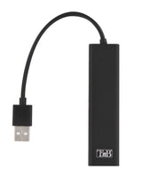 Tnb Hub With 3 Usb 2.0 Ports And Rj45 Female Port - Black