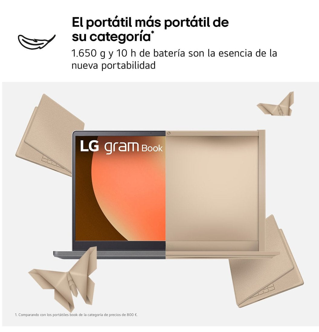 Portátil Lg Gram Book 15ud50t-G.Ax55b Intel Core I5-1334u 16gb 512gb Ssd 15.6' Sin Sistema Operativo