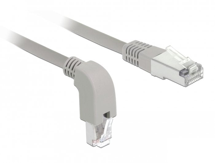 Delock Netzwerkcable Rj45 Cat.6 S Ftp Unten Gewinkelt   Gerade 0,5 M