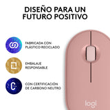 Ratón Logitech Pebble 2 M350s Wireless + Bluetooth Rosa 910-007014