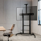 Aisens Soporte De Suelo Para Tv/Monitor De 60" A 100" - Max 100kg - Ajustable En Altura - Movimiento Horizontal Y