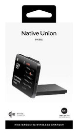 Native Union Rise Solo Qi2 Smartphone Negro Usb Cargador Inalámbrico Interior