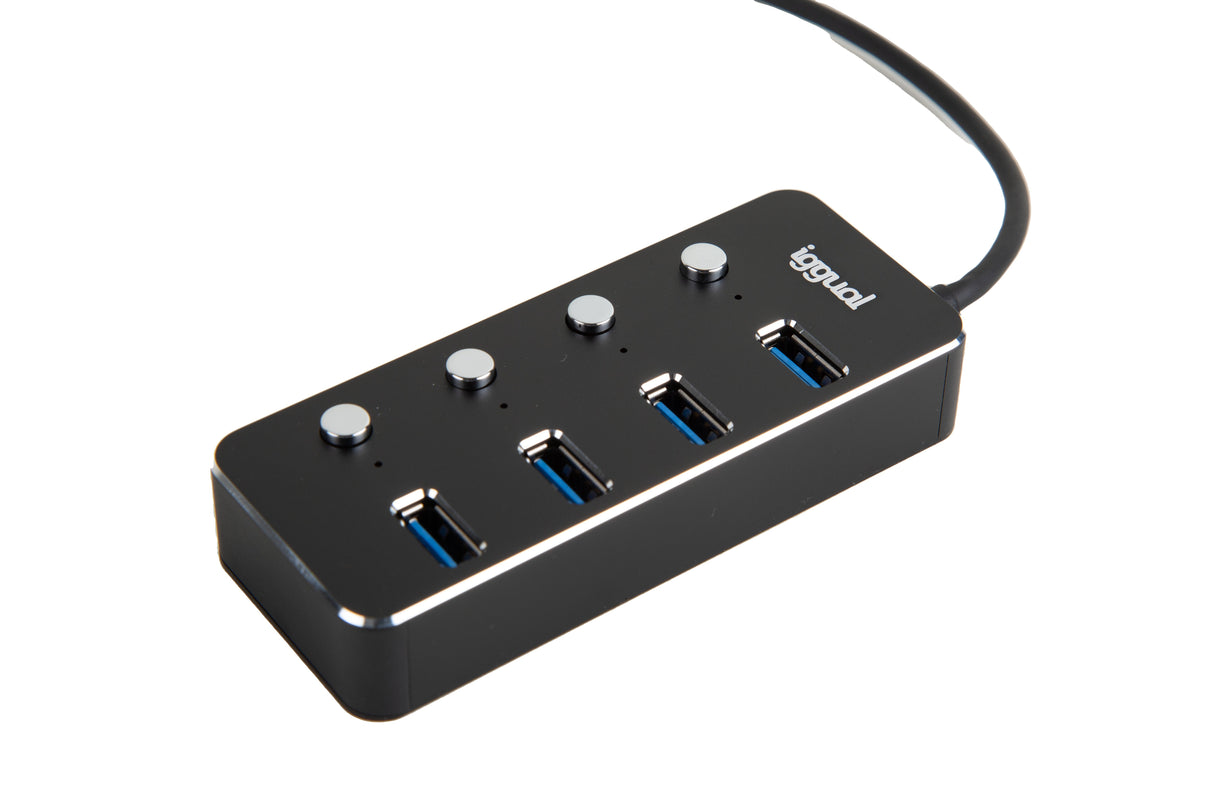 Iggual Hub Tipo A X 4 Puertos Usb 3.1 4buttons