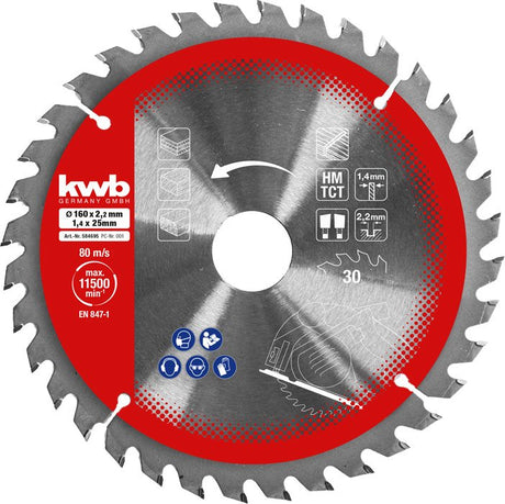 EAN 4009315847955 - kwb 584795 hoja de sierra circular 16,5 cm 3 pieza(s) imagen 3