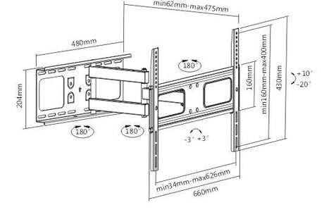 EAN 6956745153003 - SUNNE 37-63-EA2 soporte para TV 177,8 cm (70") Negro imagen 2