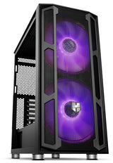Caja Pc Nox Torre Atx Hummer Nova Argb 2xven 200mm Argb/Control Led/Lateralcristaltemplad Nxhummernova