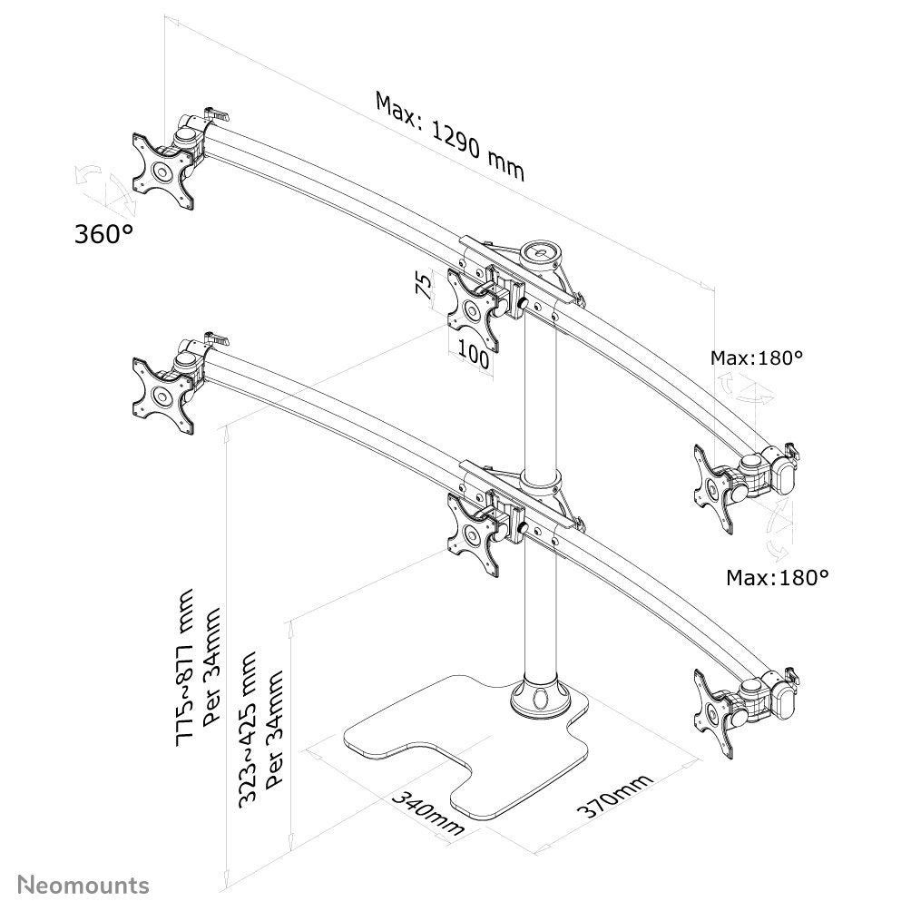 Newstar Soporte De Escritorio Para Monitor