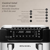 Freidora Por Aire Airfryer Sin Aceite Grunkel Dualflexifryer 2800w Capacidad 10l