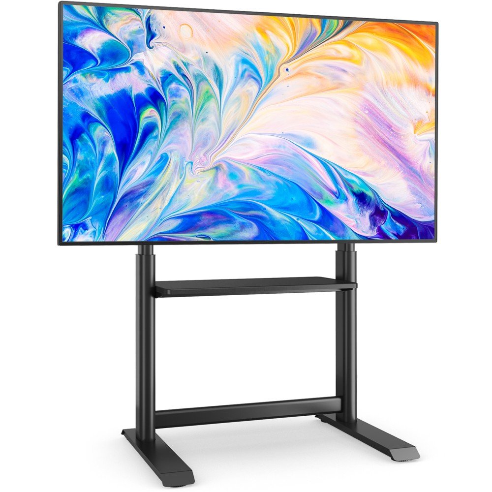 Techly Ica-Tr130bk Soporte De Suelo Para Tv De 60-86" Hasta 68kg Ajustable Con Estante Av