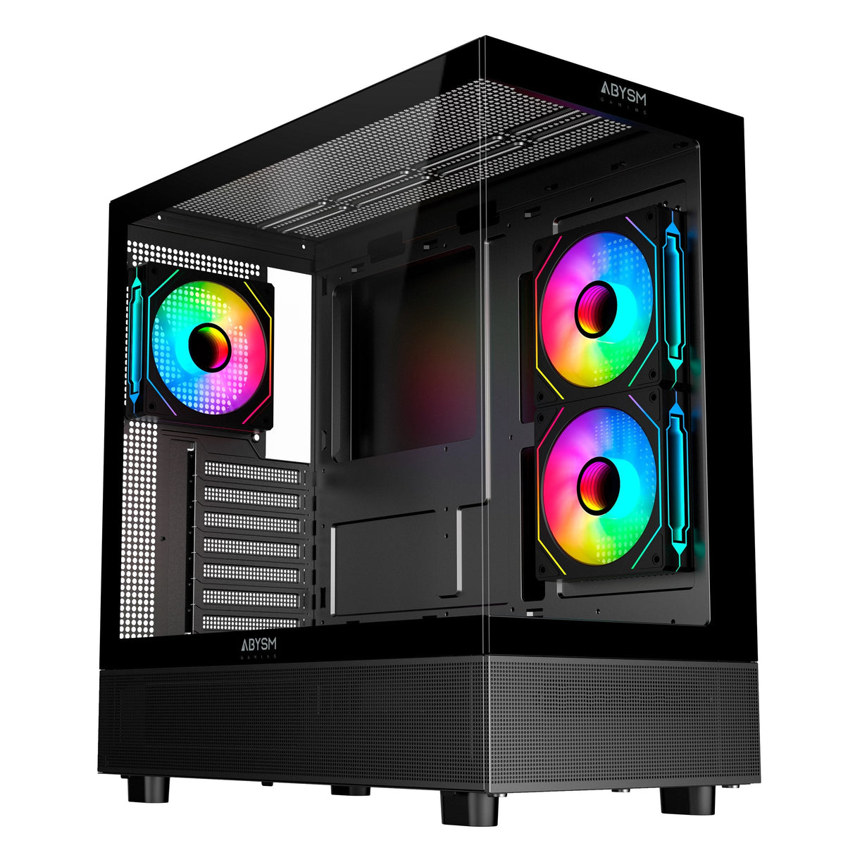 Caja Pc Abysm Danube Sava H400 Prime Black Atx, Mini-Itx, Micro Atx - Lateral Y Frontal Cristal Templado - 3.5" Y