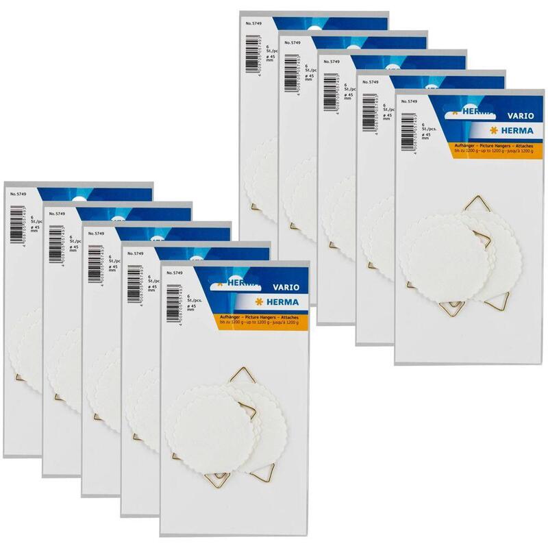 10x1 Herma Picture Hangers    45 Water-Soluble Gumming       5749