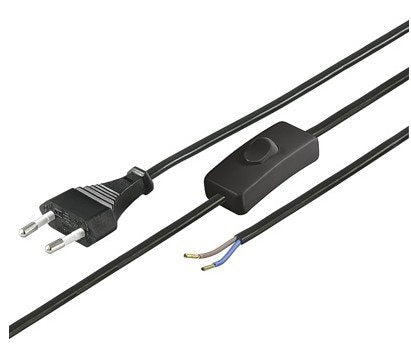 Cable Alimentacion Cee-7/16, Int. A E. Pelado 1.50m Negro
