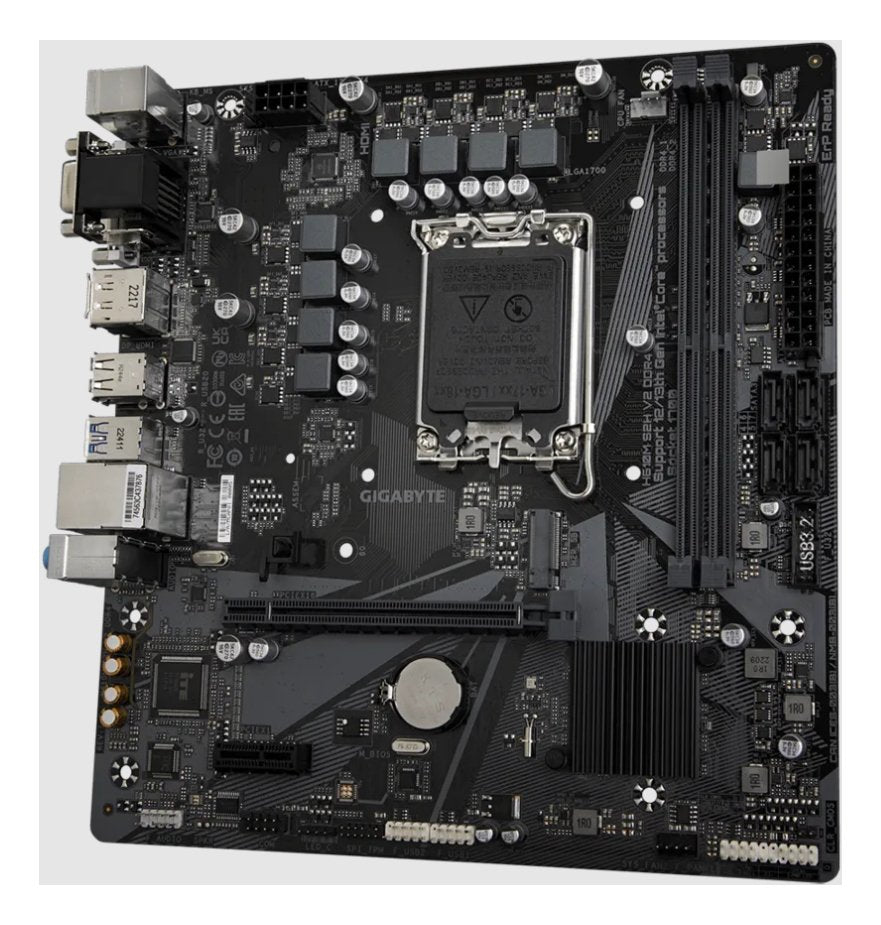 Placa Base H610m S2h V2 Ddr4 Gigabyte Lga1700 No Sata M2  1xhdmi, 1xd-Sub, 1xdp, 1xdvi-D/ Matx