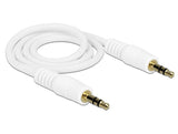 Delock Klinkencable 3,5 Mm 3 Pin Stecker > Stecker 0,5 M Weiss
