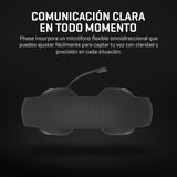 Auriculares Gaming Inalámbricos Con Micrófono Krom Phase Bluetooth Jack 3.5 Usb 2.0 Negros