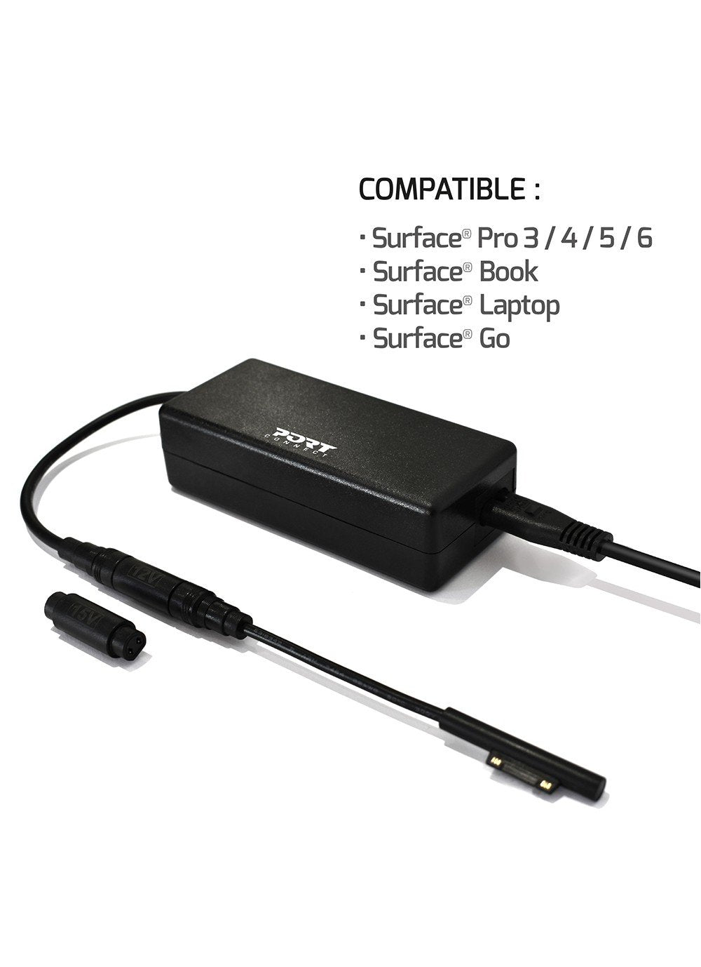 Port Designs 900102-Eu Cargador Portatil 60 W Negro Para Ms Surface - Eu