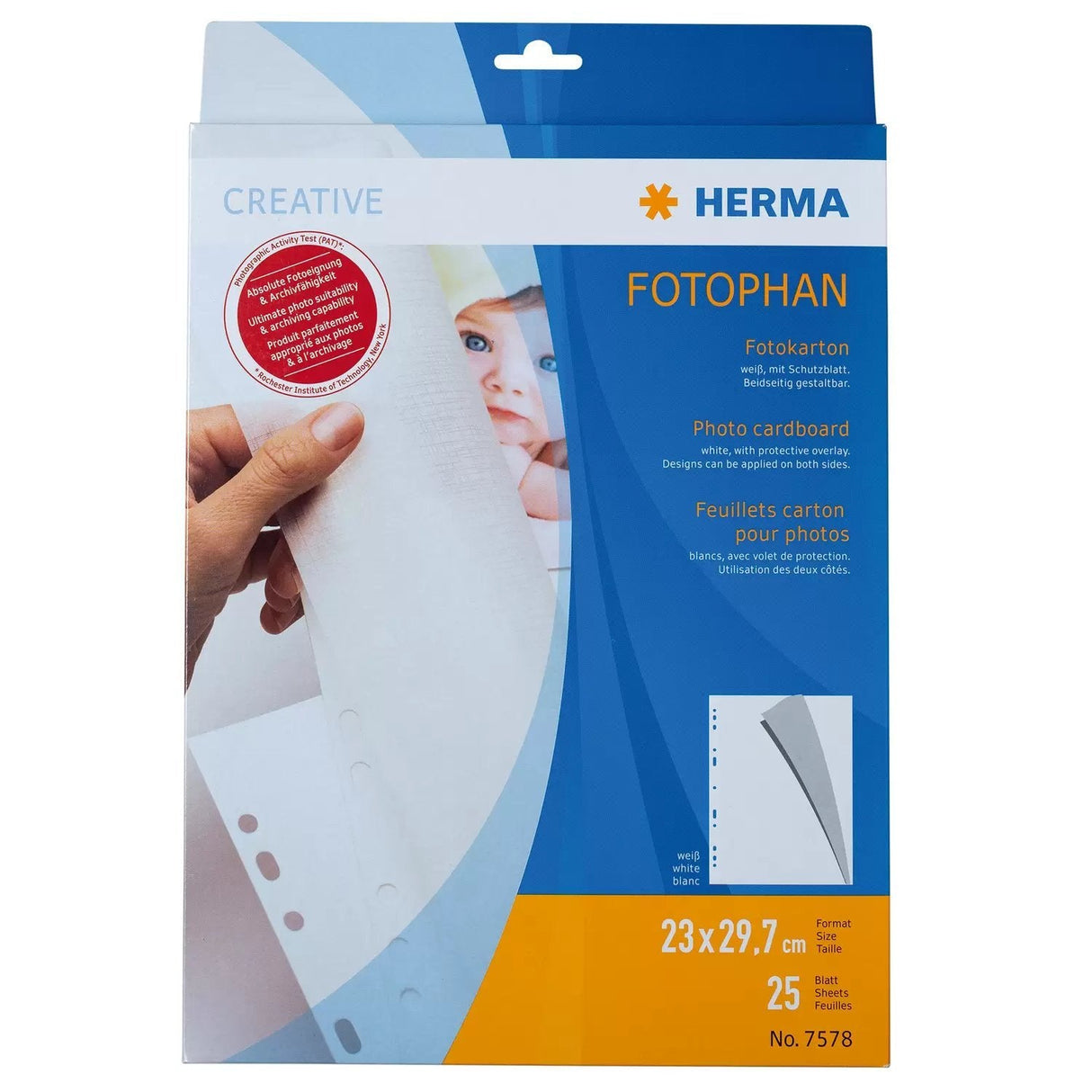 Tablero Fotográfico Herma 230 X 297 Mm Blanco 25 Hojas