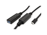 Roline Usb 3.2 Gen 1 Aktives Repeater Cable, Typ A - C, Schwarz, 10 M