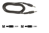 Audio Mini Jack Kabel 20,0m,  Mini Jack Han/Han, Sort.