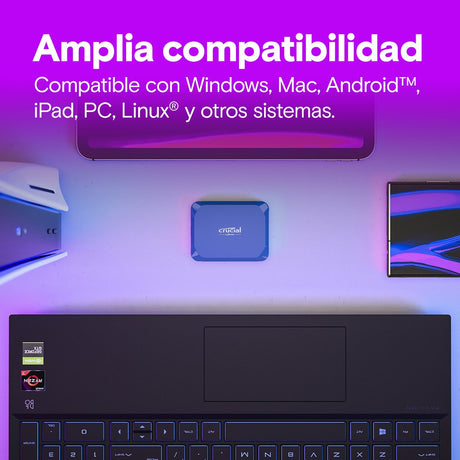 EAN 0649528941985 - Crucial X10 4 TB USB Tipo C USB 3.2 Gen 2x2 Azul imagen 5