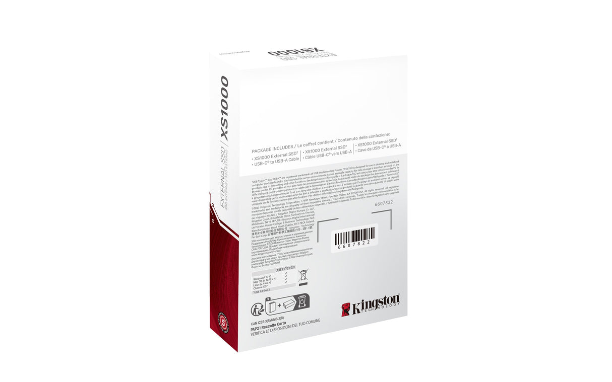 EAN 0740617338508 - Kingston Technology XS1000 USB Tipo C 3.2 Gen 2 (3.1 Gen 2) Negro imagen 4