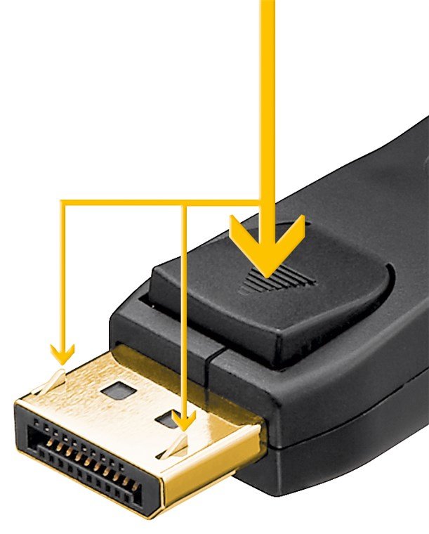 Cable  Goobay 49958 Displayport Connector 1.2, 1 M, Black