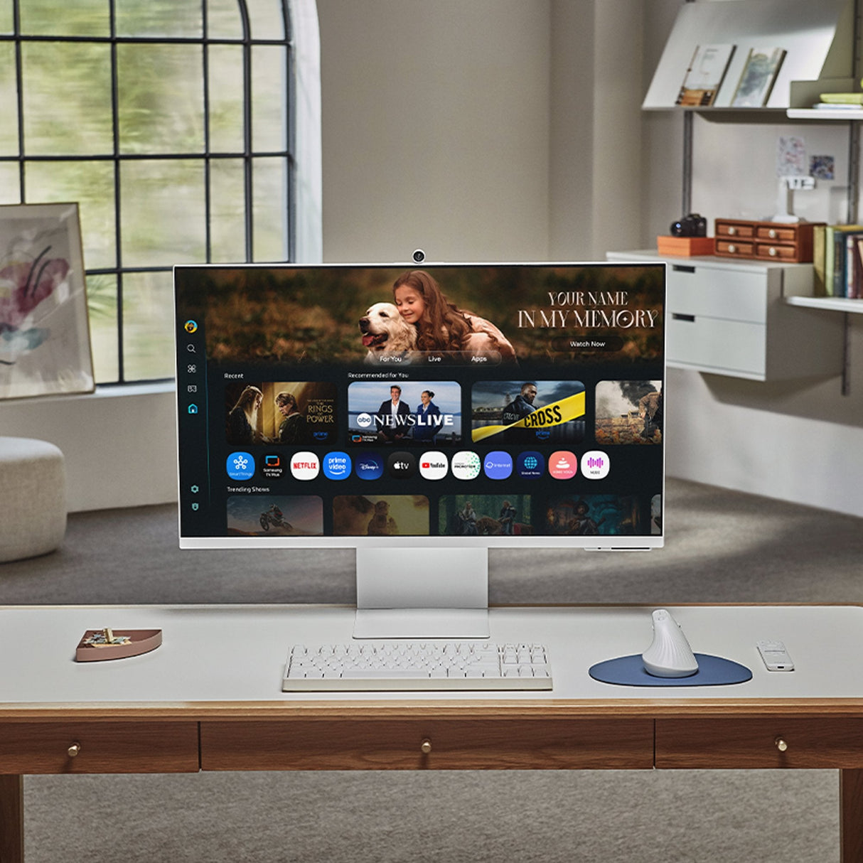 Monitor Samsung M8 M80f 32" 3840 X 2160 Pixeles 4k Ultra Hd Lcd Blanco