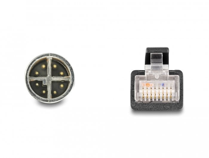 Delock Cable De Red M12 X-Kodiert 8 Pin Macho A Rj45 Macho 50 Cm