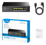 EAN 6971690790264 - Cudy FS1006P switch No administrado Fast Ethernet (10/100) Energía sobre Ethernet (PoE) Negro imagen 2