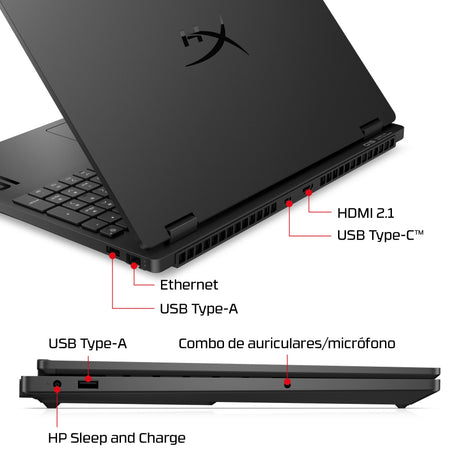 EAN 0821844741771 - HP HyperX OMEN 15 inch Gaming Laptop PC 15-gb0014ns AMD Ryzen™ 7 260 38,9 cm (15.3") 2K 24 GB DDR5-SDRAM  imagen 5