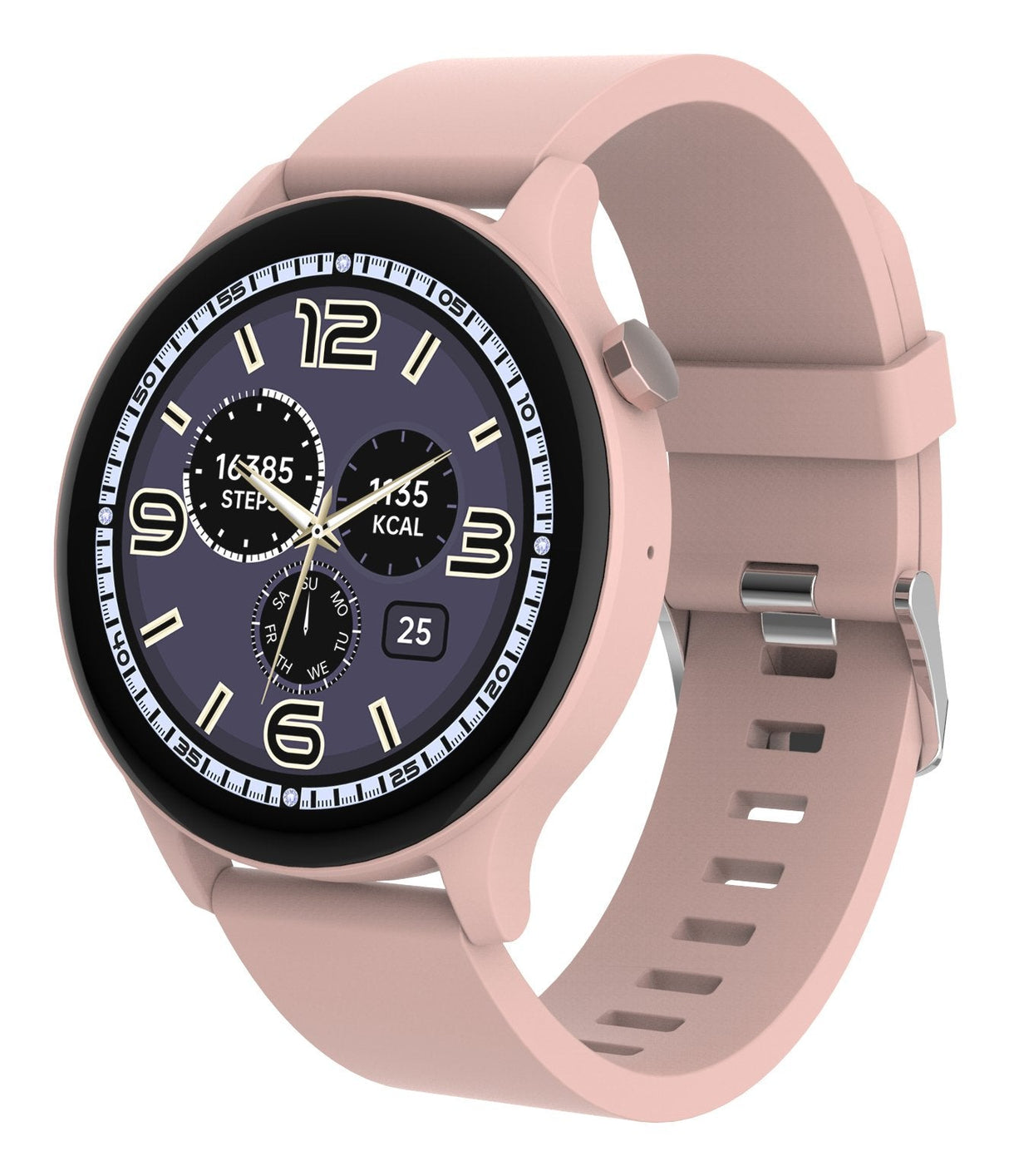 Smartwatch Denver Swc-338ro  3,51 Cm (1.38") Tft 44.5 Mm Digital 240 X 240 Pixeles Pantalla Táctil Rosa